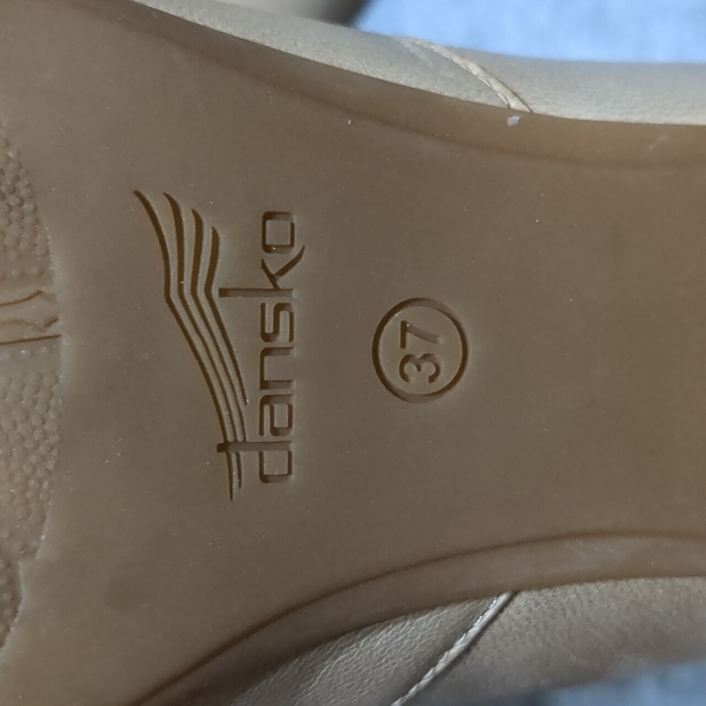 Dansko Peyton Mary Jane Heel Clog Sand Shoe Size EU 37 US 6.5 - Picture 6 of 11